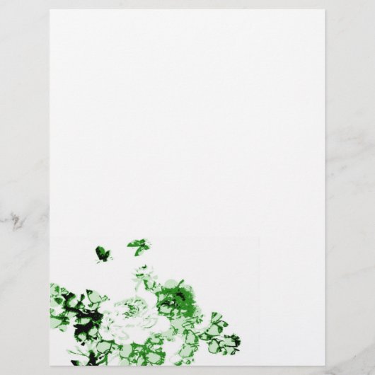 花と蝶のフライヤー チラシ (正面)