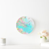 花と蝶のフローラ ラウンド壁時計 (ホーム)