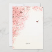 花と蝶の宗教招待状 招待状 (裏面)