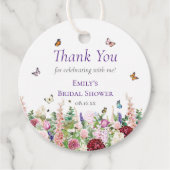 花と蝶の感謝祭 ブライダルシャワー フェイバータグ (正面)