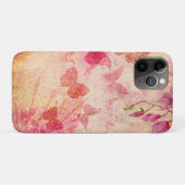 花と蝶の水色 Case-Mate iPhoneケース (裏面(横))