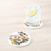 花と蝶の砂岩コースター コースター (側面)