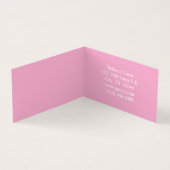 花と蝶の芸術作品 名刺 (内部)