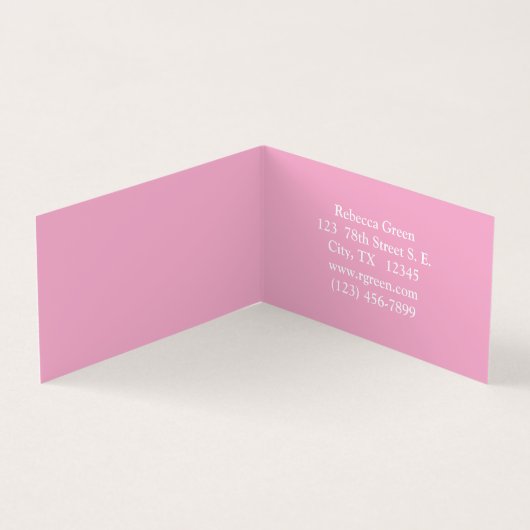 花と蝶の芸術作品 名刺 (内部)