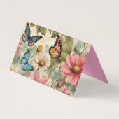 花と蝶の芸術作品 名刺 (裏面)