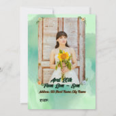 花と蝶の誕生日招待状 招待状 (裏面)