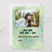 花と蝶の誕生日招待状 招待状 (裏面)