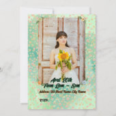 花と蝶の誕生日招待状 招待状 (裏面)