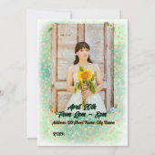 花と蝶の誕生日招待状 招待状 (裏面)