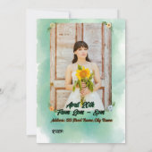 花と蝶の誕生日招待状 招待状 (裏面)