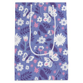 花と蝶の誕生日 ミディアムペーパーバッグ (裏面)