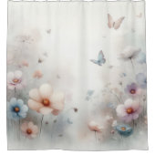 花と蝶の踊り シャワーカーテン (正面)