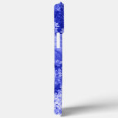 花と蝶の青い背景 Case-Mate iPhoneケース (裏面 / 右)