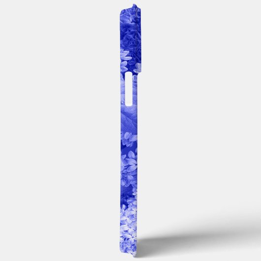 花と蝶の青い背景 Case-Mate iPhoneケース (裏面 / 右)