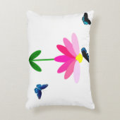 花と蝶アクセント枕 アクセントクッション (正面(垂直))