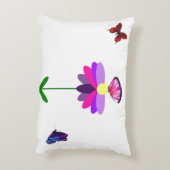 花と蝶アクセント枕 アクセントクッション (裏面(縦))