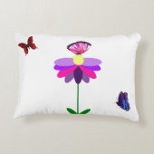 花と蝶アクセント枕 アクセントクッション (裏面)