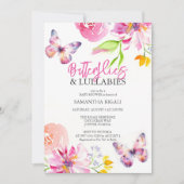 花と蝶ガーデンベイビーシャワー 招待状 (正面)