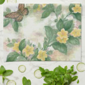 花と蝶キッチンタオル キッチンタオル (折り畳み)