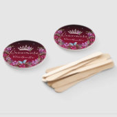 花と蝶キンセアニェラブルゴーニュ ハンドファン (組立なし)