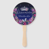 花と蝶キンセアニェラブルーハンドファン ハンドファン (裏面)