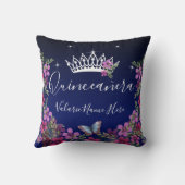 花と蝶キンセアニェラブルー クッション (裏面)