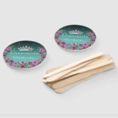 花と蝶キンセアニェラブルー ハンドファン (組立なし)