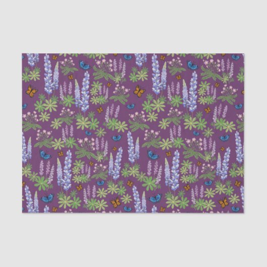 花と蝶デコペティッシュペーパールパン 薄葉紙 (正面)