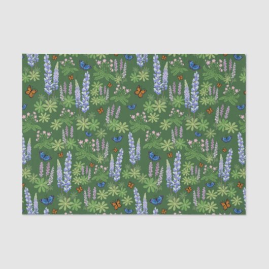 花と蝶デコペティッシュペーパールパン 薄葉紙 (正面)