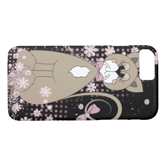 花と蝶ネクタイがかわいい猫 Case-Mate iPhoneケース (裏面(横))