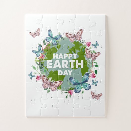 花と蝶ハッピーアースの日2024 ジグソーパズル (縦)