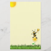 花と蝶パーソナライズされた5.5インチx 8.5インチ 便箋 (裏面)