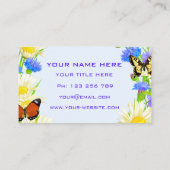 花と蝶ビジネスカードフレッシュデザイン 名刺 (裏面)