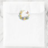 花と蝶ファンシーの夏 ラウンドシール (バッグ)