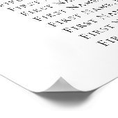 花と蝶ベビーシャワー着席表 ポスター (角)