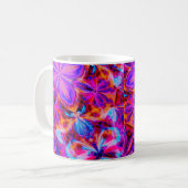 花と蝶抽象芸術 コーヒーマグカップ (正面左)