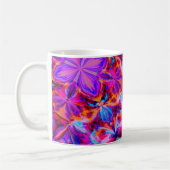 花と蝶抽象芸術 コーヒーマグカップ (左)