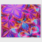 花と蝶抽象芸術 ラッピングペーパー (フラット)