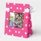 花と蝶結婚の追加写真水玉模様 フェイバーボックス (裏面サイド)