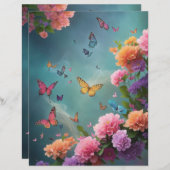 花と蝶 (正面/裏面)