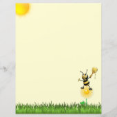 花と蝶8.5 x 11文房具 (裏面)