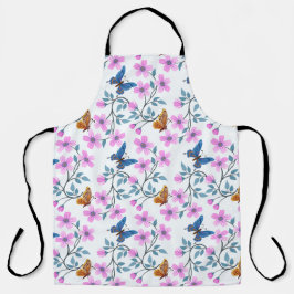 花と蝶 エプロン