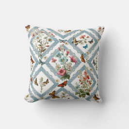 花と蝶 クッション