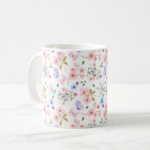 花と蝶 コーヒーマグカップ (正面左)