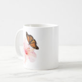 花と蝶 コーヒーマグカップ (正面左)