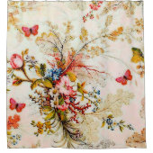 花と蝶 シャワーカーテン (正面)