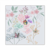 花と蝶 シール (正面)