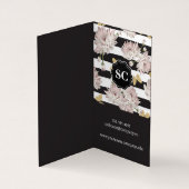 花と蝶 |ストライプの | 名刺 (内部)