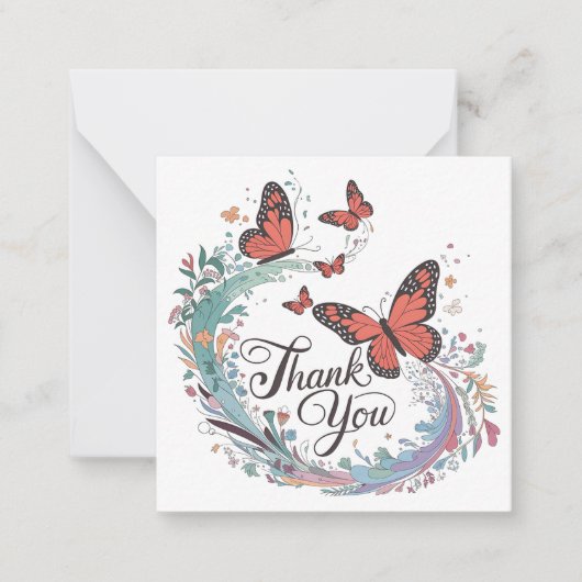 花と蝶 ノートカード (正面)