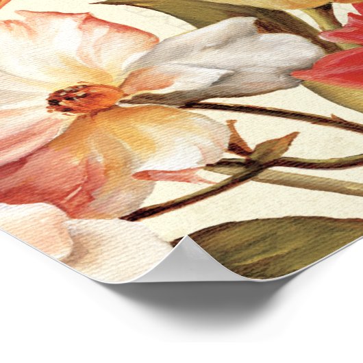 花と蝶 ポスター (角)